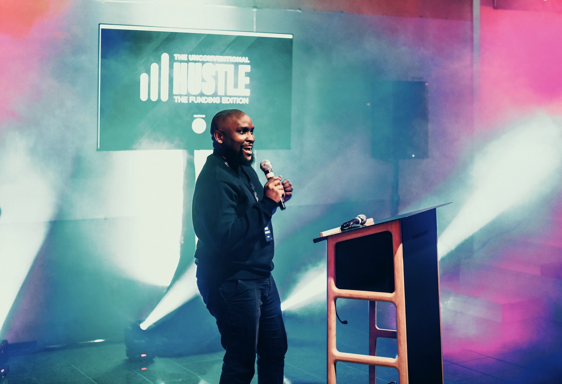 Keynote speaker on stage